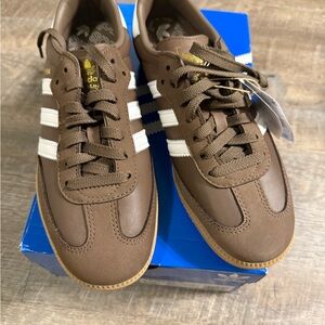 Adidas Samba Brown Sneakers with White Accents